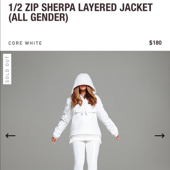 IVY PARK Jackets & Blazers - IVY PARK 1/2 ZIP SHERPA LAYERED JACKET - LARGE